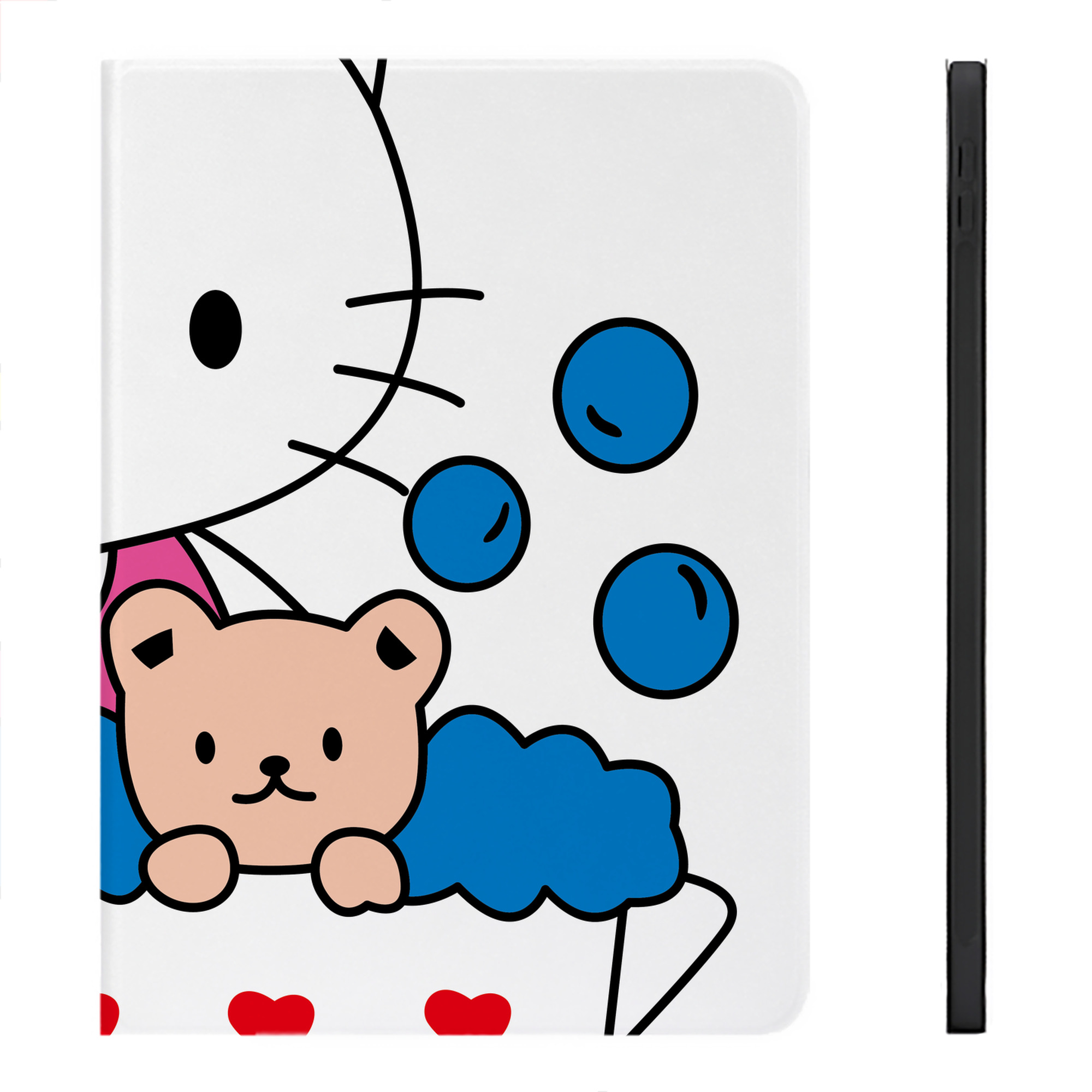 （画像用） Hello Kitty ハローキティ IPadケース ペンホルダー付き ブックスタイルデザイン
